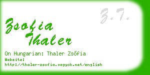 zsofia thaler business card